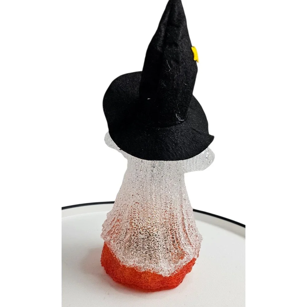 Halloween Ghost Pumpkin Witch Hat Light Up‎ Decoration Figurine